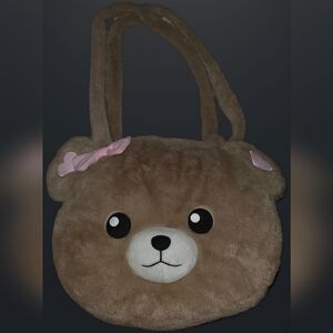 Hot Topic Teddy Bear Fuzzy Plush Shoulder Bag
